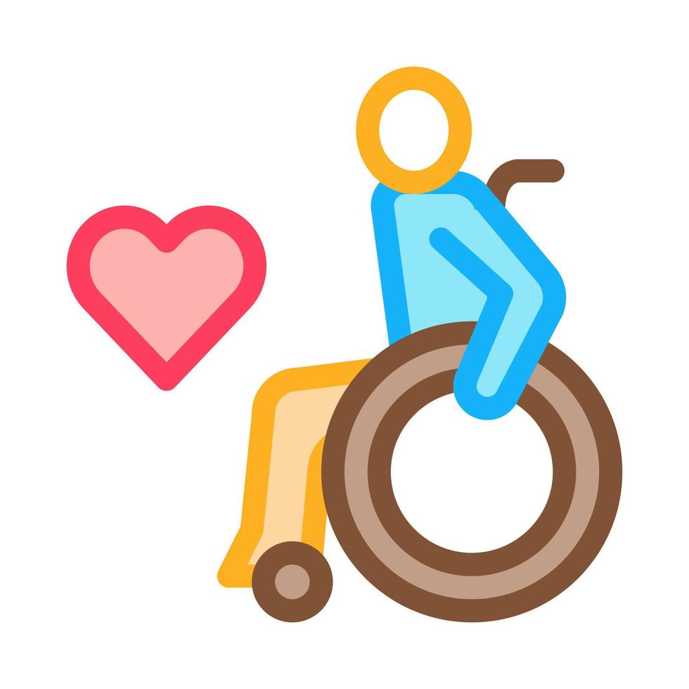 tolerance to people with disabuties icon vector outline illustration