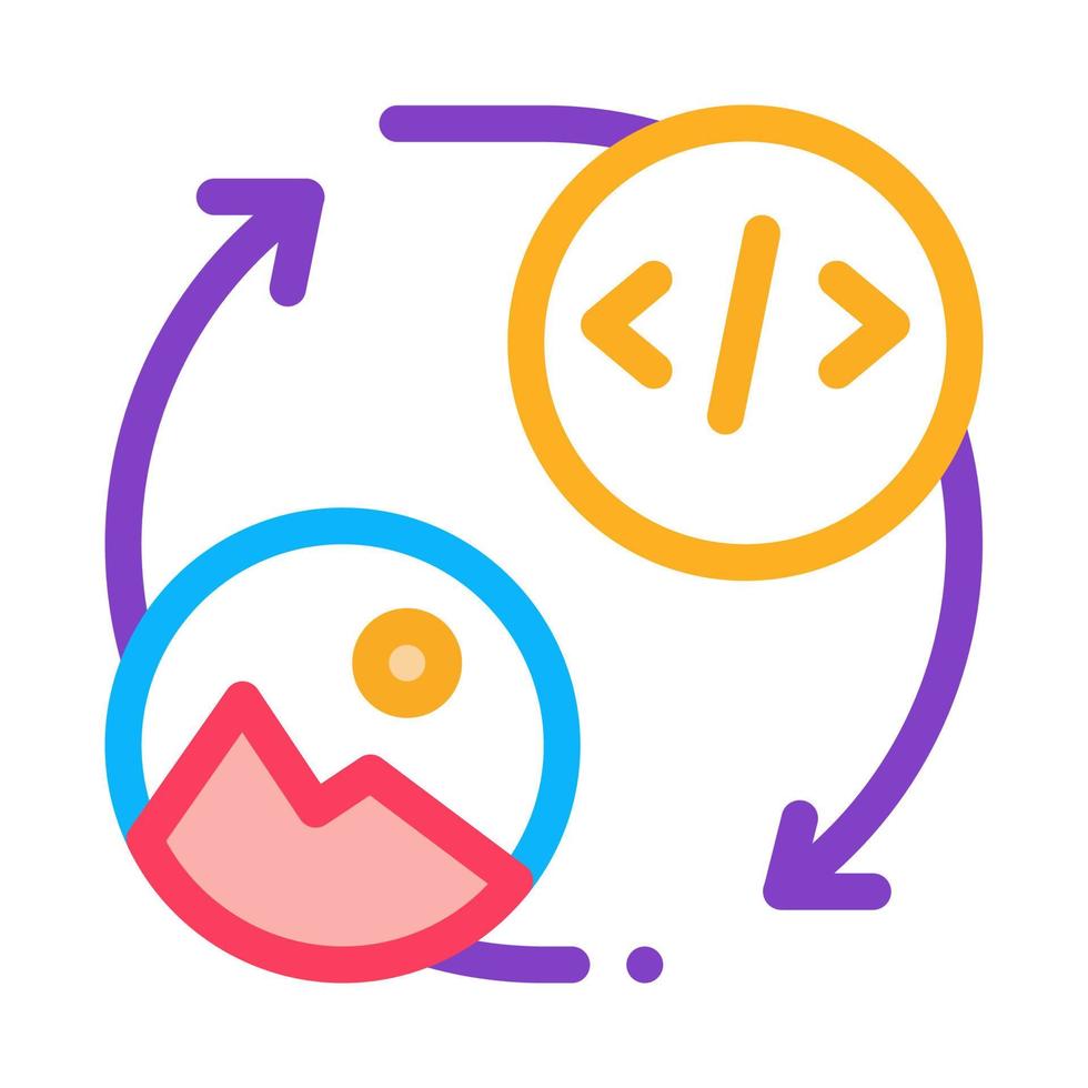 picture programming code icon vector outline illustration 17321403 ...