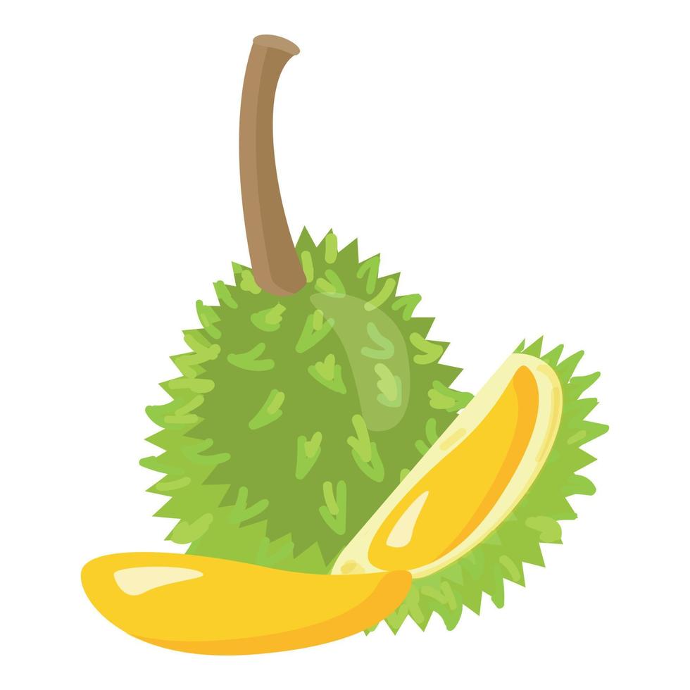 vector de dibujos animados de icono de fruta durian. comida dulce