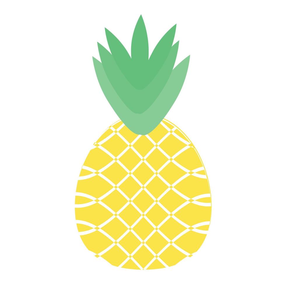vector de dibujos animados de icono de piña natural. fruta tropical