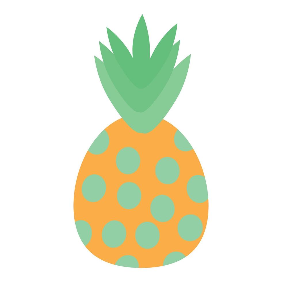 vector de dibujos animados de icono de piña dulce. ananas fruta