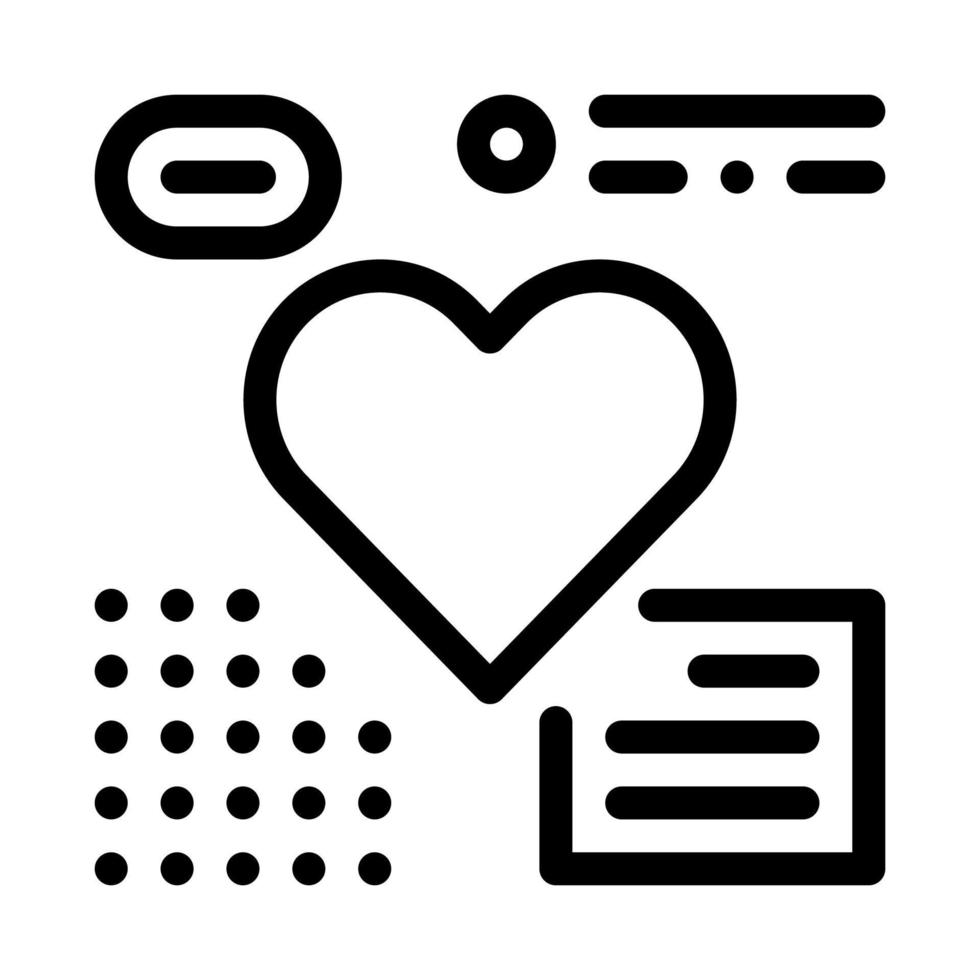 heart beat examination icon vector outline illustration