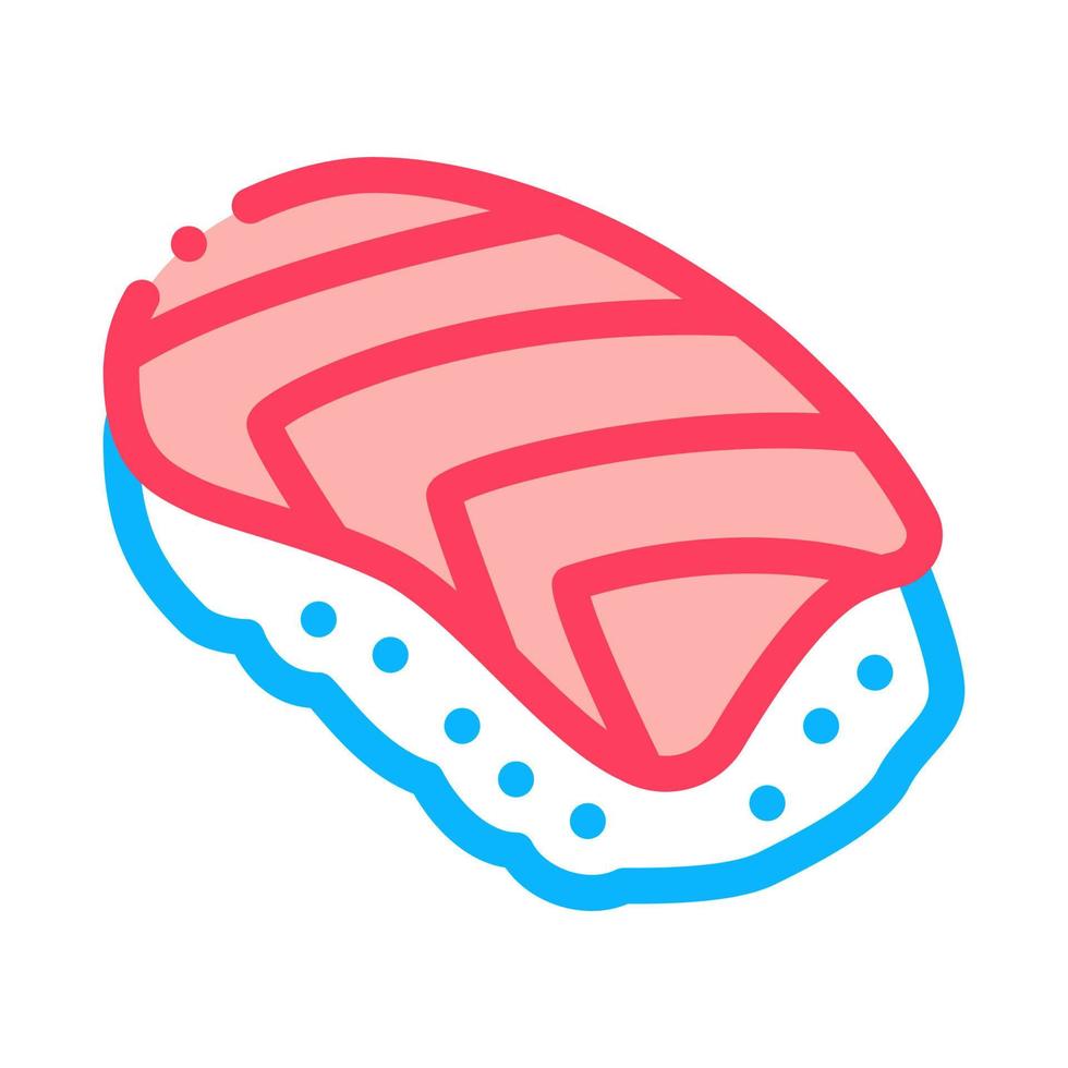 rollo de sushi comida tradicional asiática icono vector ilustración de contorno