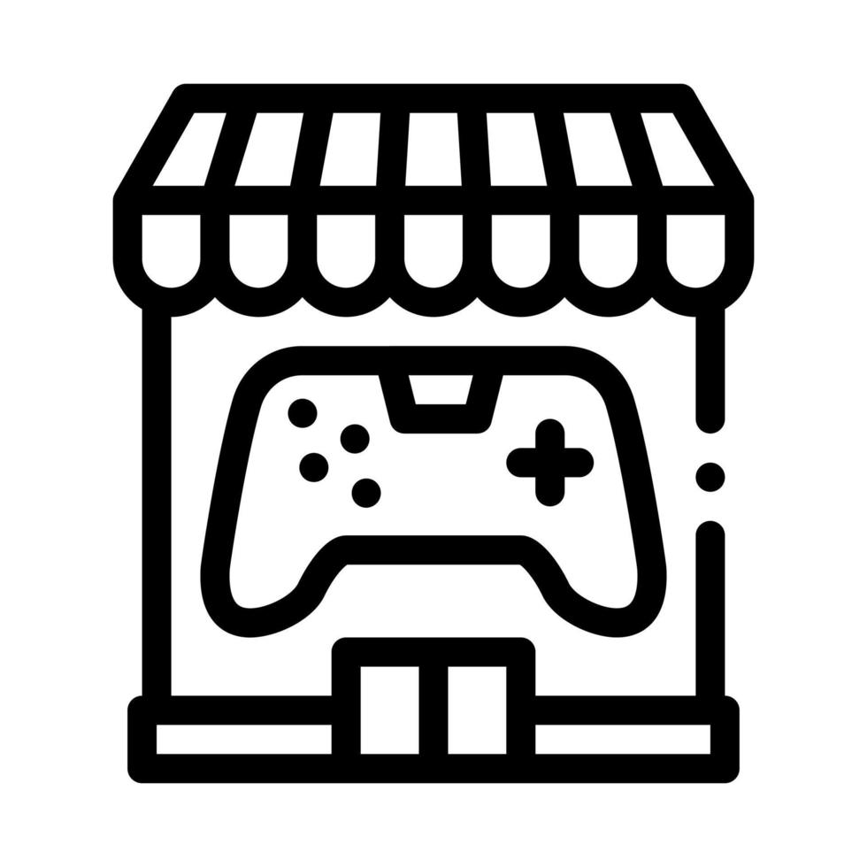 ilustración de contorno de vector de icono de tienda de juegos