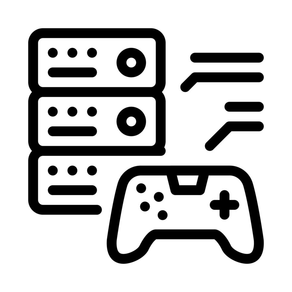 ilustración de contorno de vector de icono de menú principal de juego