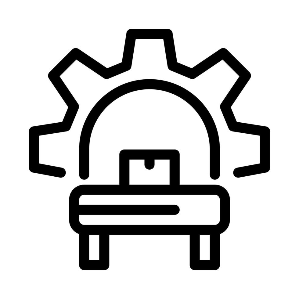 manufacturing equipment icon vector outline illustration