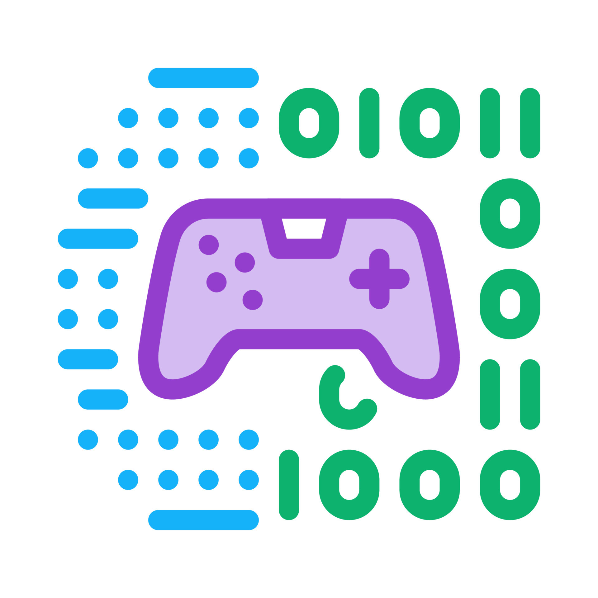 game development binary code icon vector outline illustration 17322502 ...