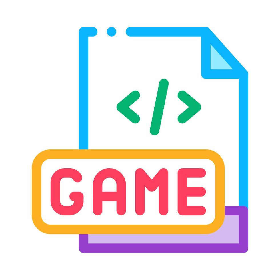 game development coding icon vector outline illustration