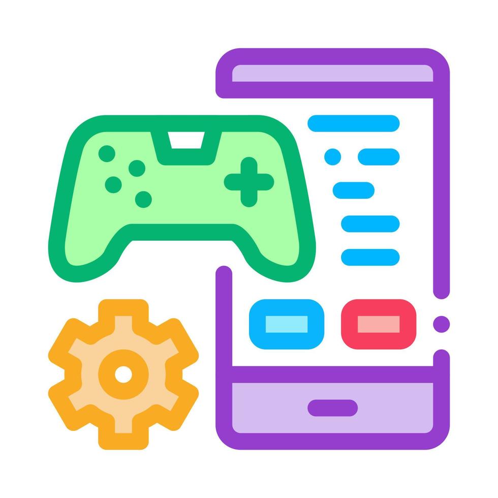 phone game app icon vector outline illustration