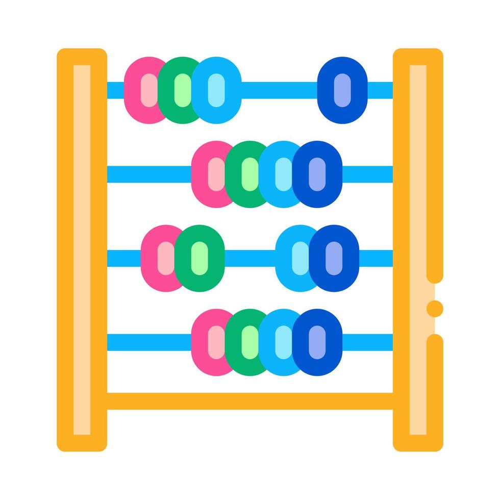 abacus counter icon vector outline illustration