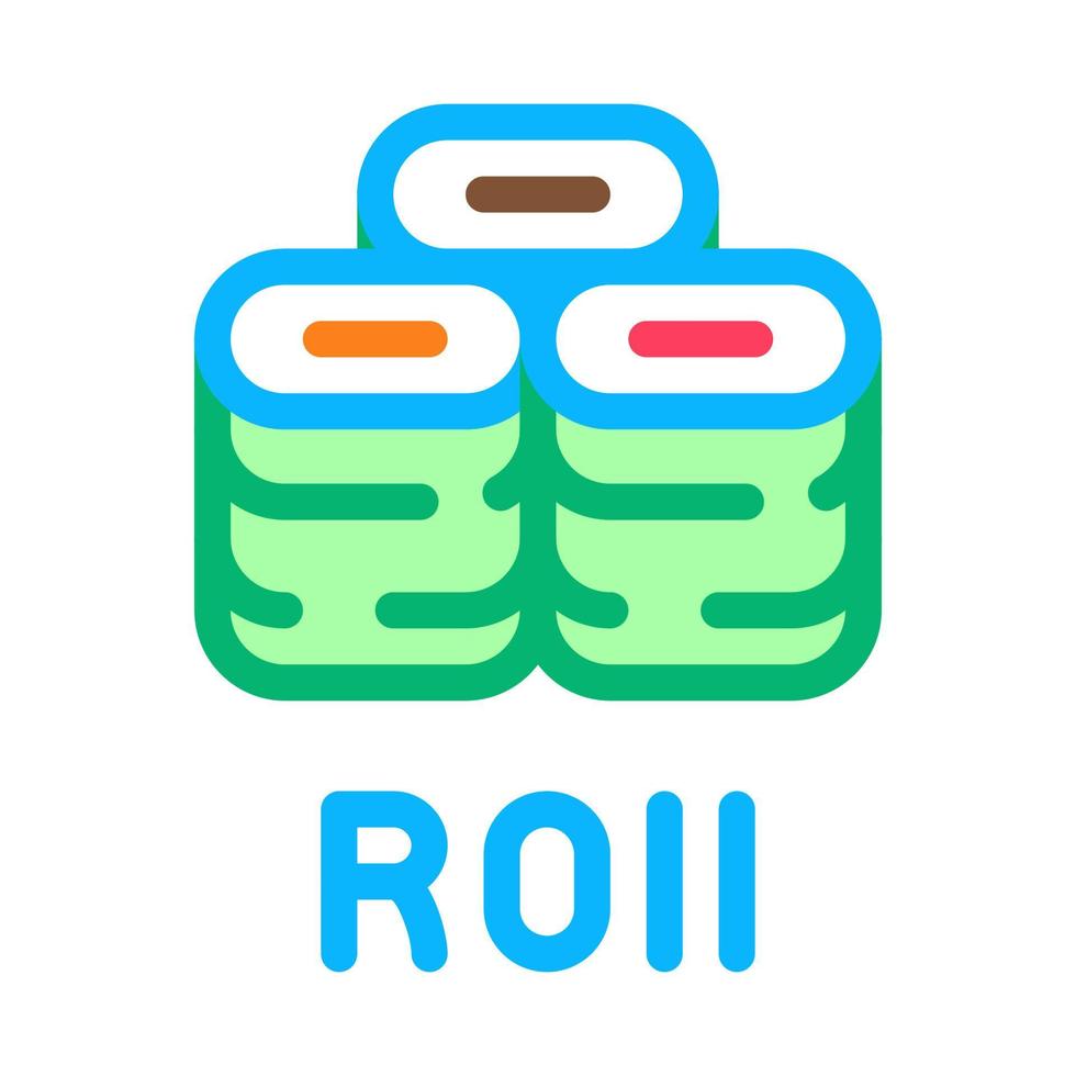 sushi roll dish icon vector outline illustration