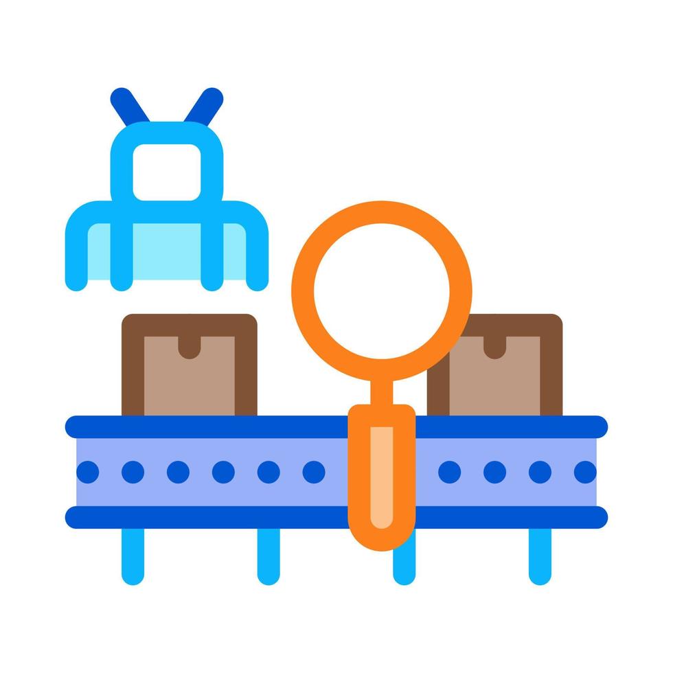 manufacturing defect search icon vector outline illustration