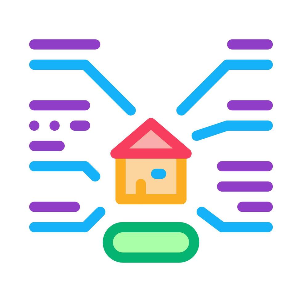 house characteristics icon vector outline illustration