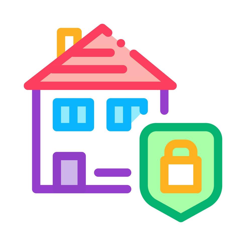 house protection icon vector outline illustration