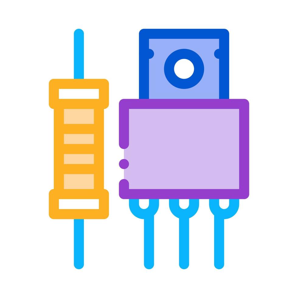 radio spare parts icon vector outline illustration