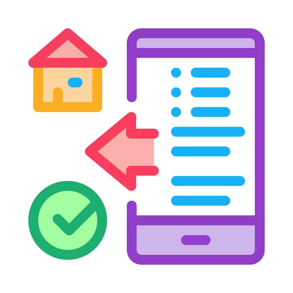 house check phone app icon vector outline illustration