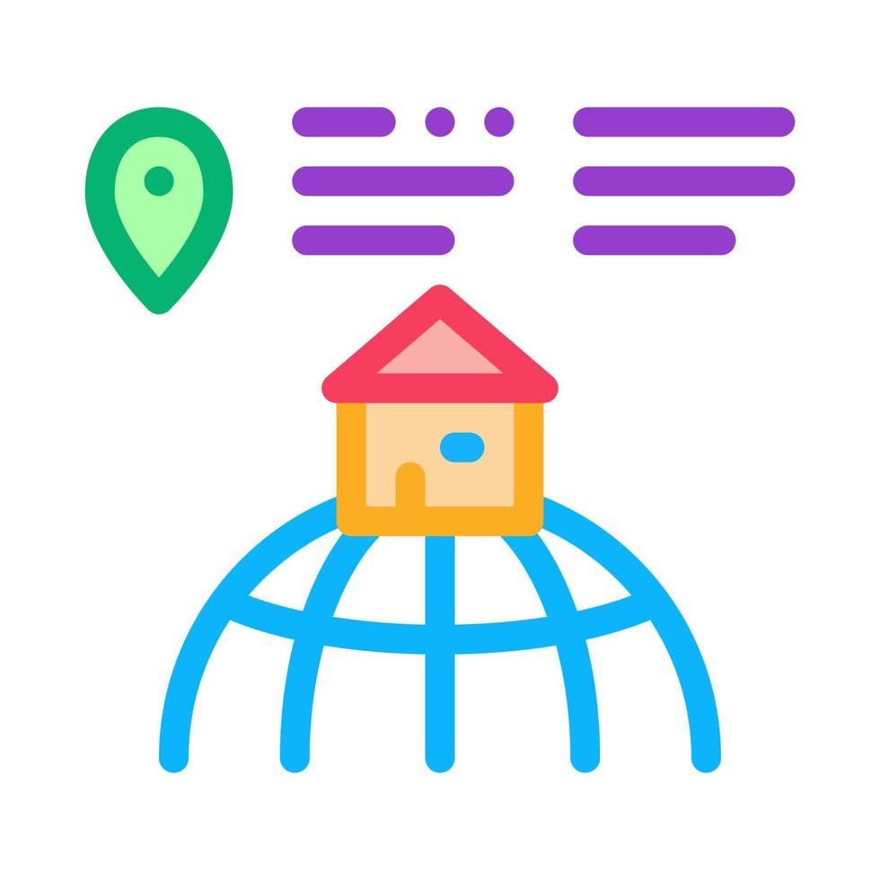 house location icon vector outline illustration