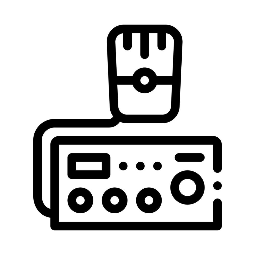 ilustración de contorno de vector de icono de radio de policía