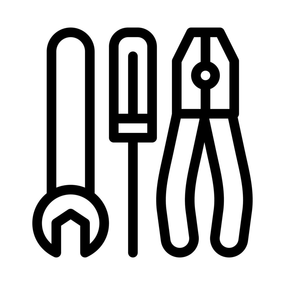 repair tool icon vector outline illustration