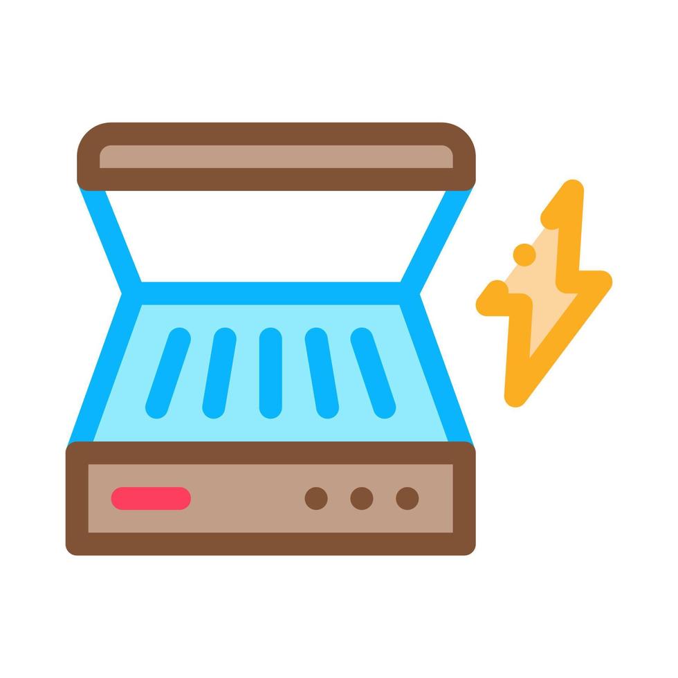 electrical bbq icon vector outline illustration