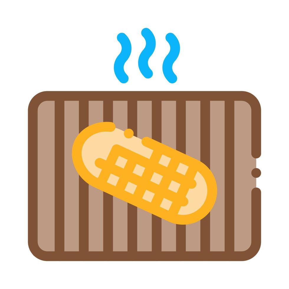 frying bread icon vector outline illustration