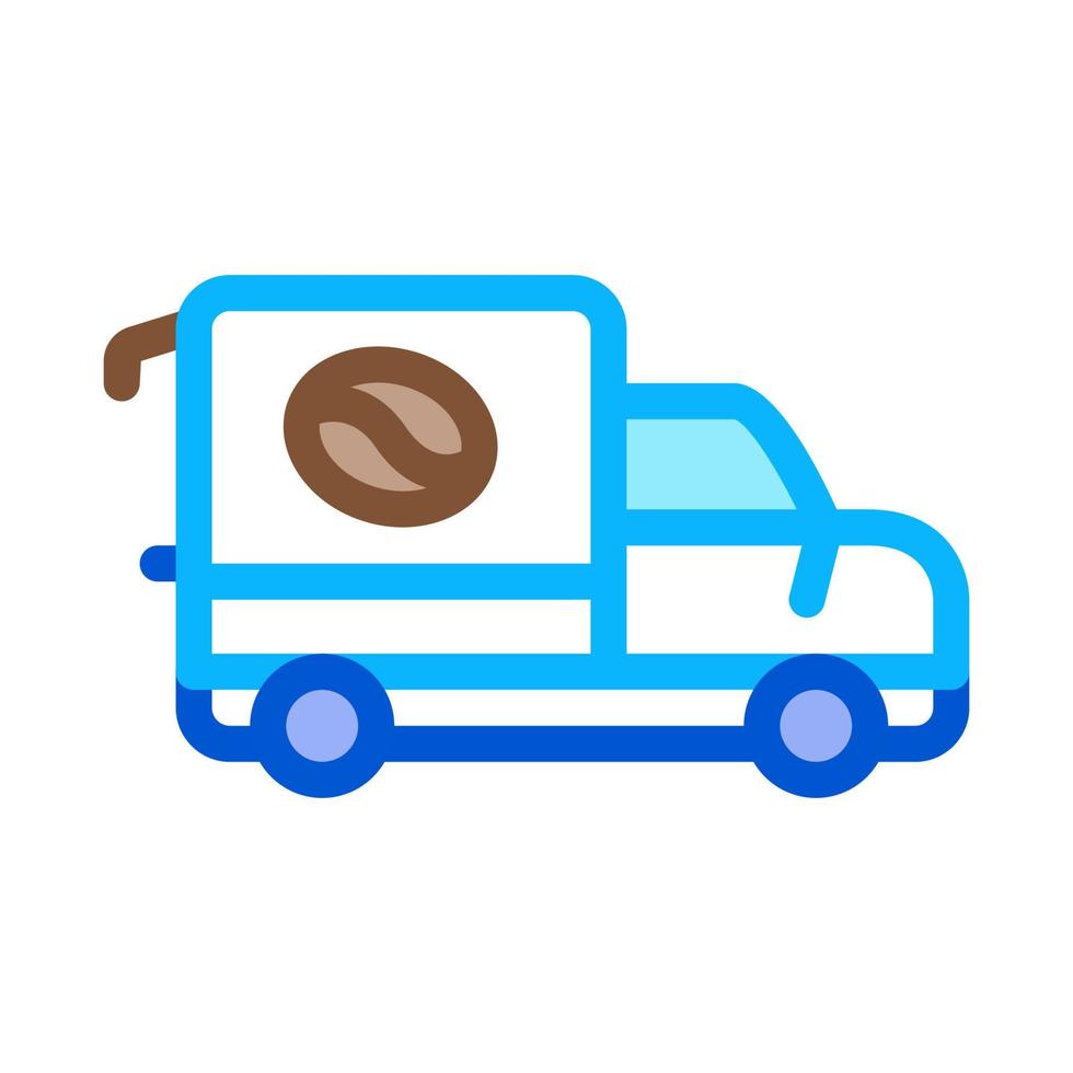 coffee car icon vector outline illustration