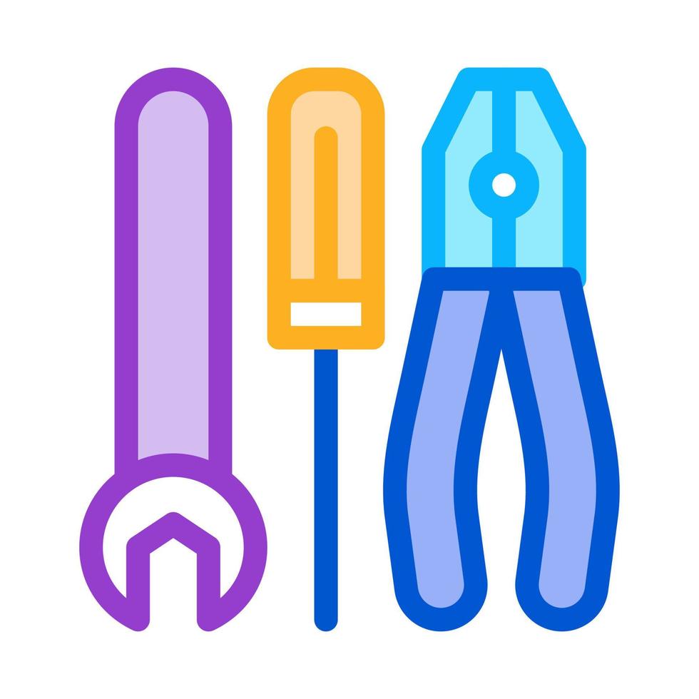 repair tool icon vector outline illustration