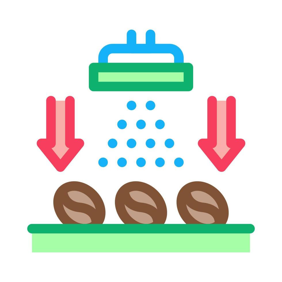 coffee beans washing icon vector outline illustration