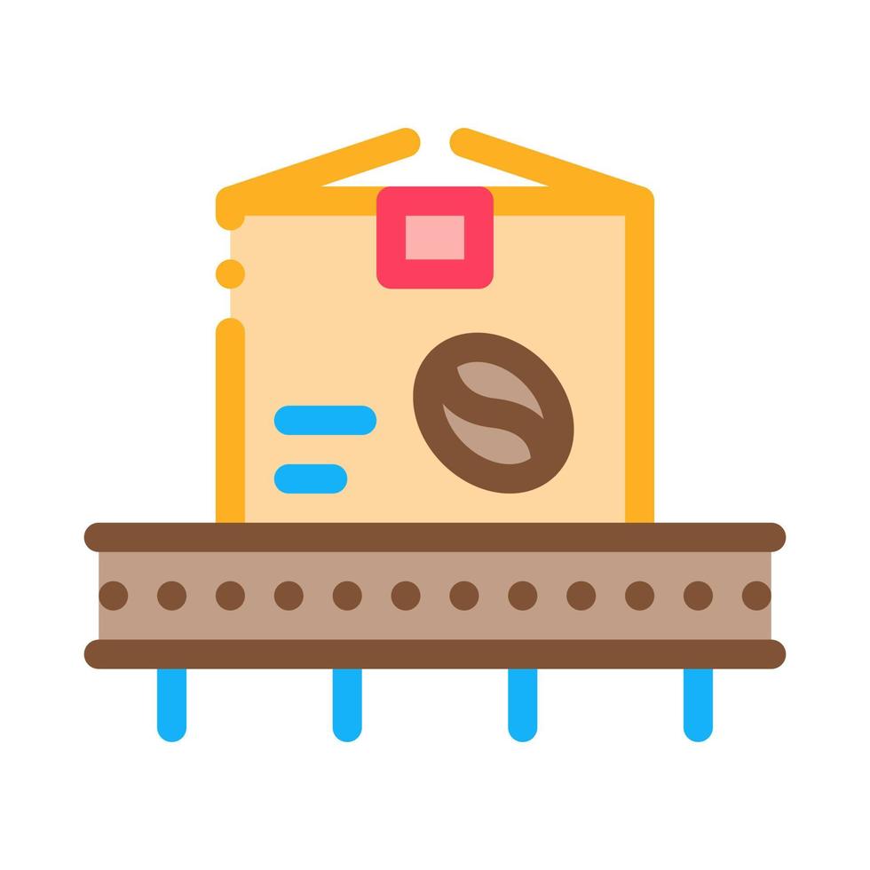coffee production conveyor icon vector outline illustration