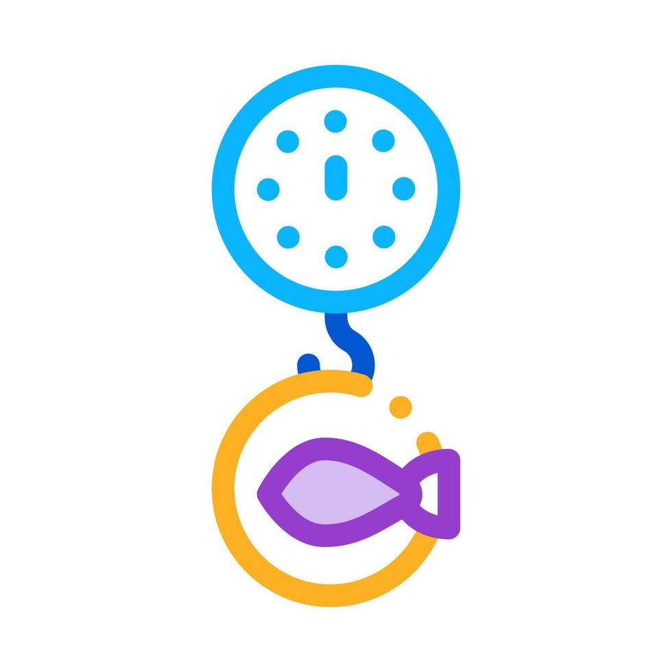 fish weight icon vector outline illustration