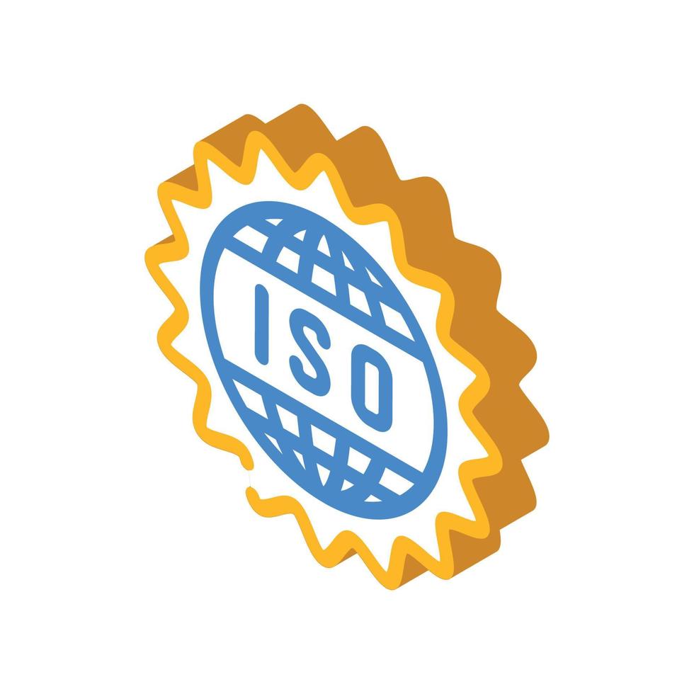 iso standard isometric icon vector illustration