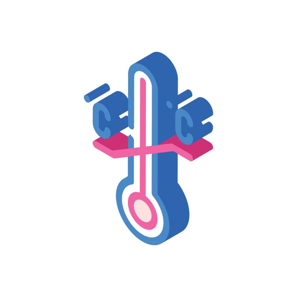 temperature limitation isometric icon vector illustration