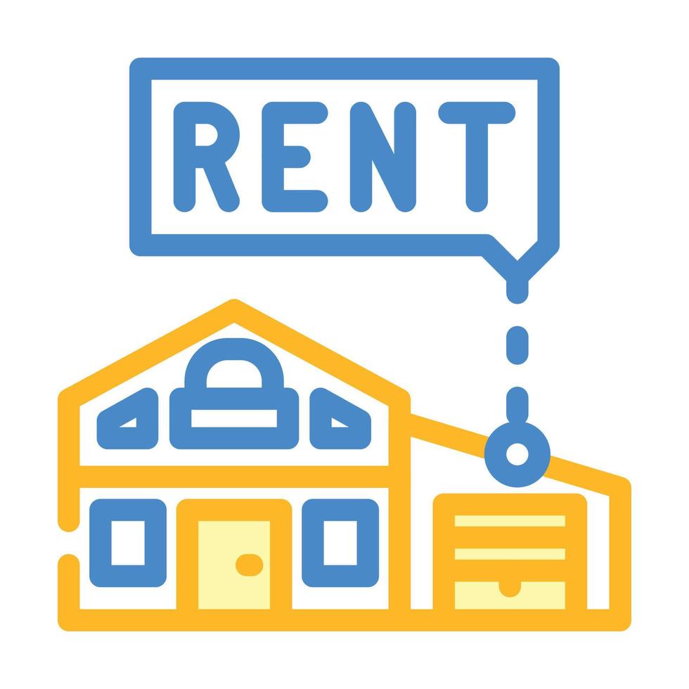 house rent color icon vector illustration