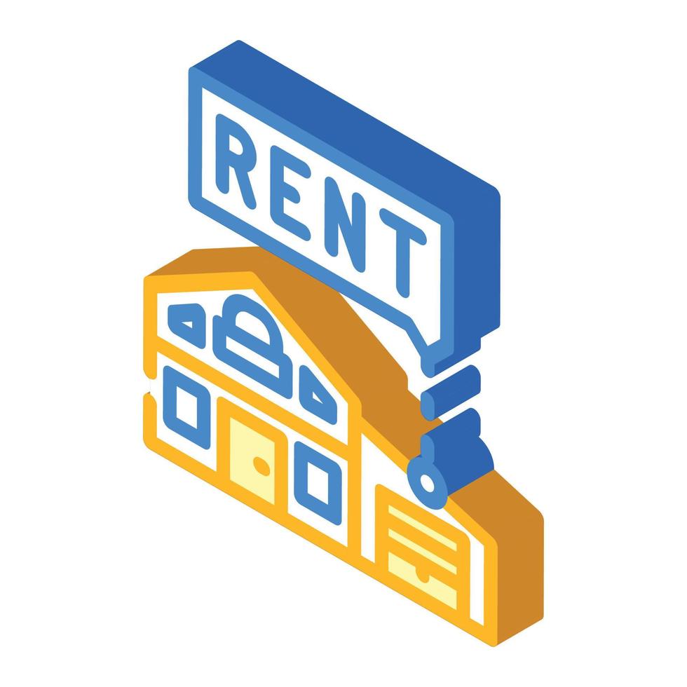 house rent isometric icon vector illustration