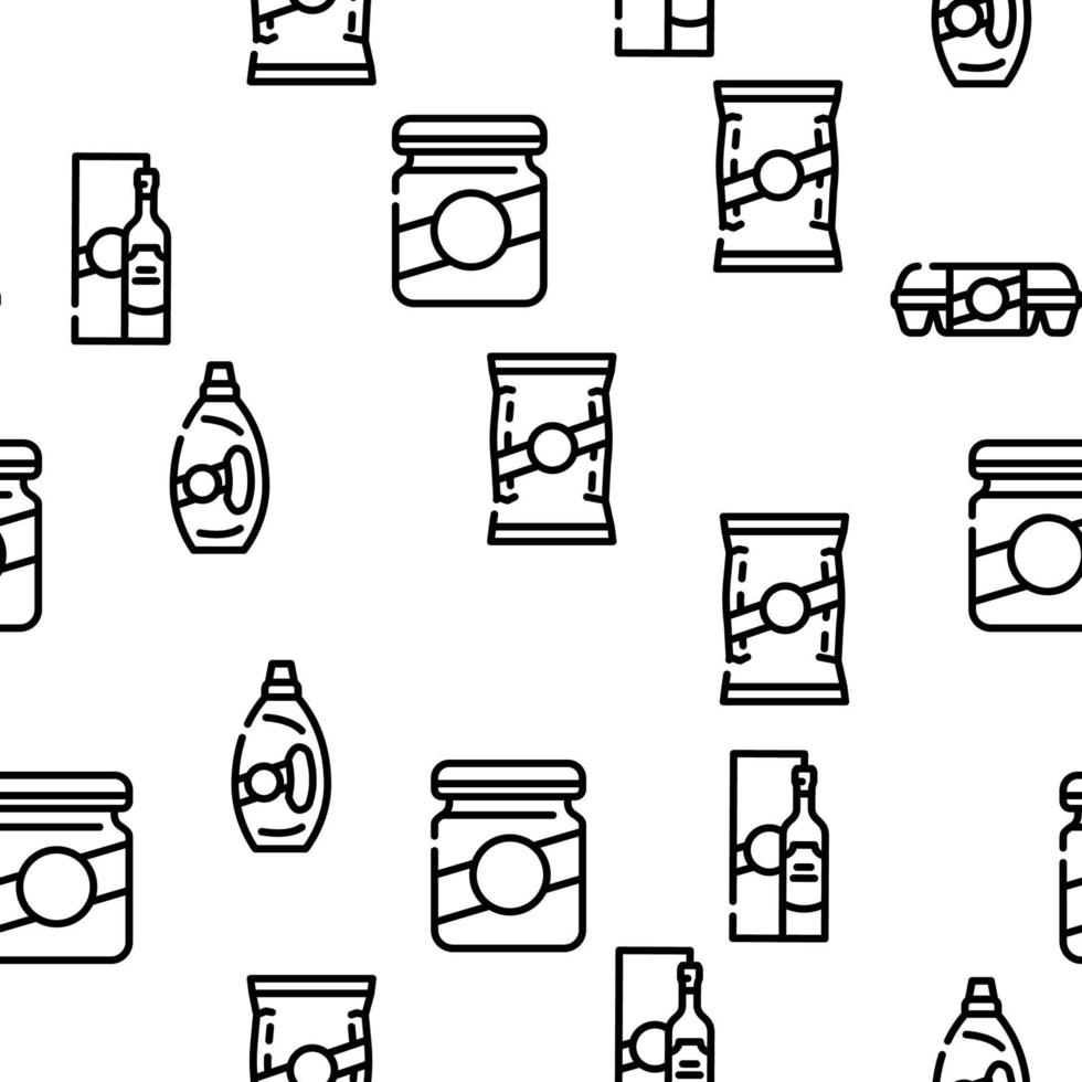 Package For Product Vector Seamless Pattern