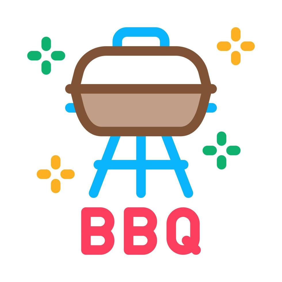 ilustración de contorno de vector de icono de equipo de barbacoa