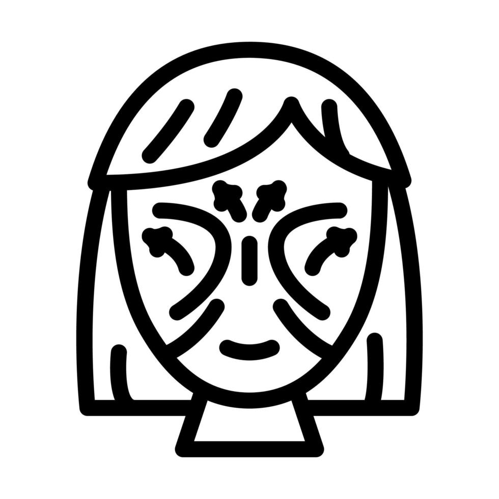 lifting face skin line icon vector illustration