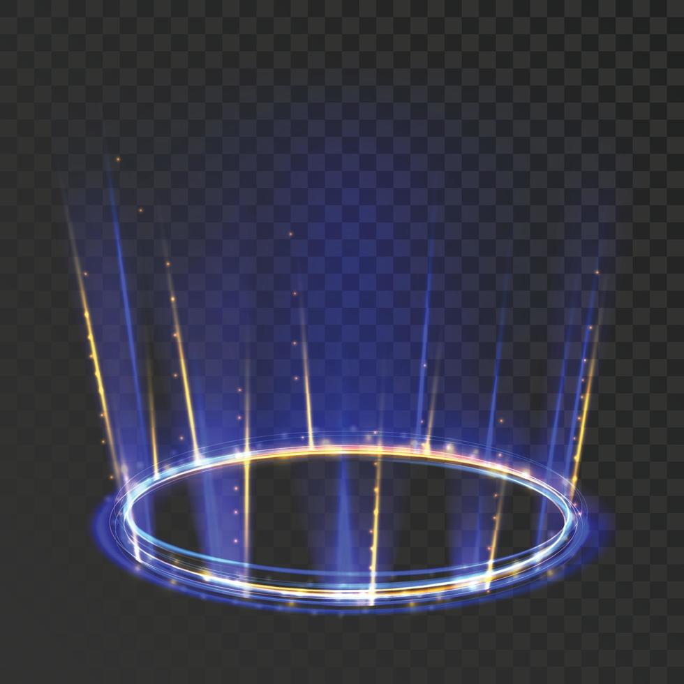 Portal Glowing Round Mystic Frame Effect Vector