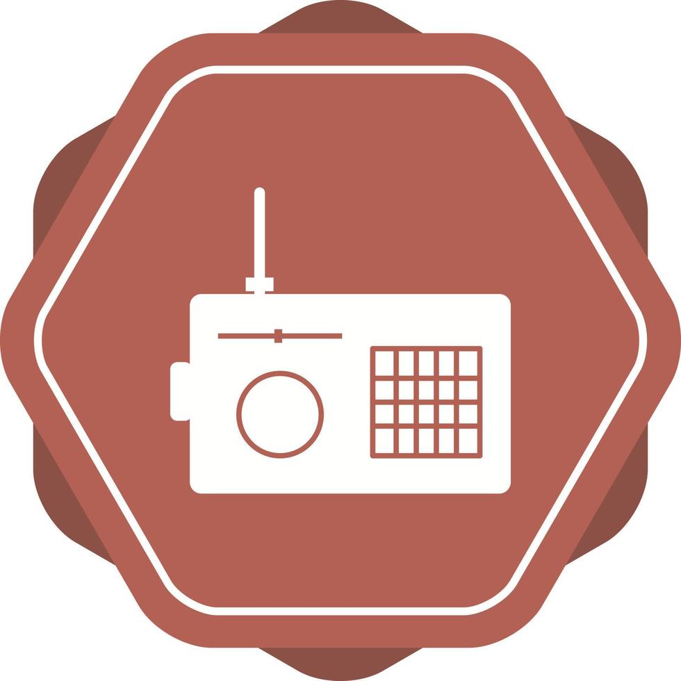 icono de glifo de vector de radio único