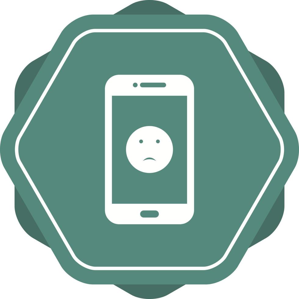 Unique Sad Face Vector Glyph Icon