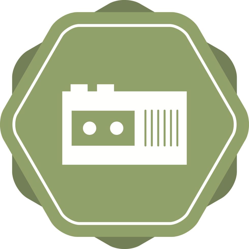 Unique Tape Recorder Vector Glyph Icon