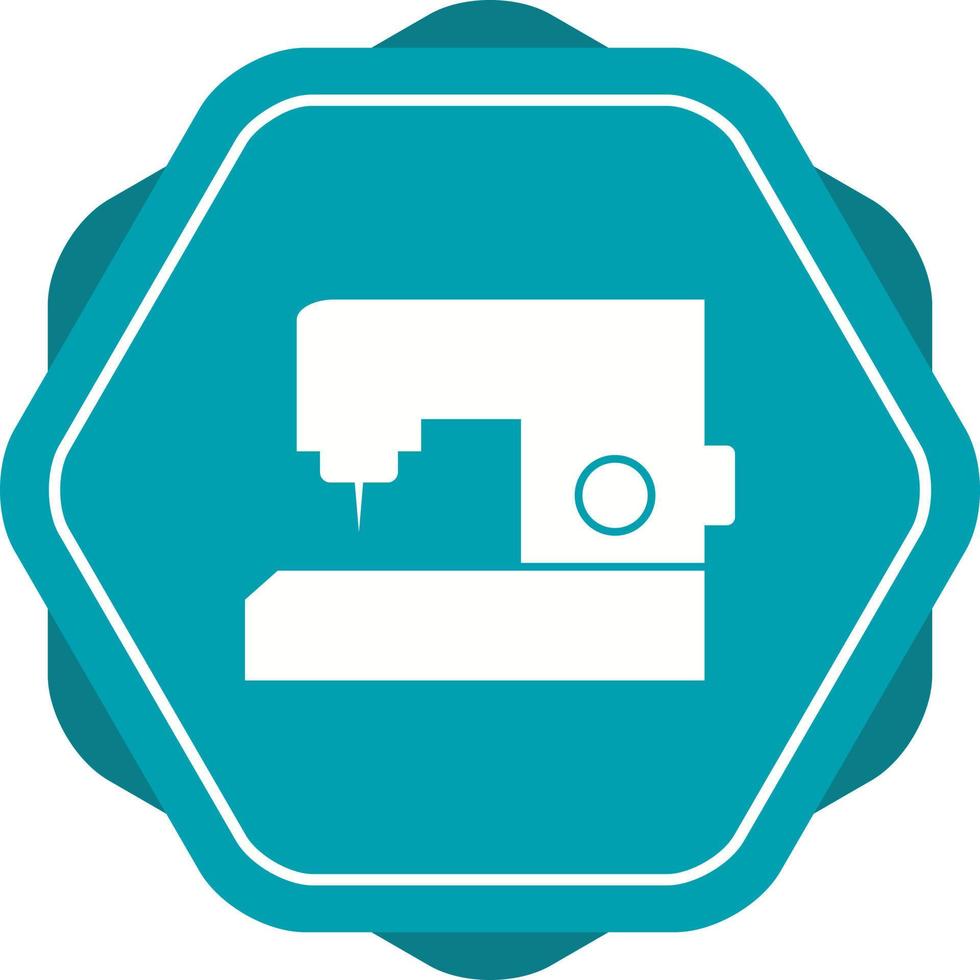 Unique Sewing Machine Vector Glyph Icon
