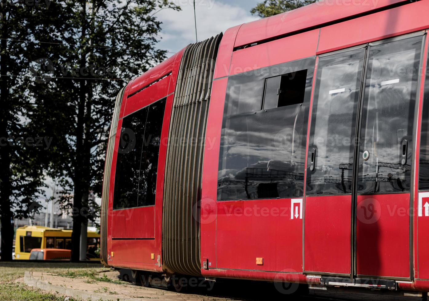 Public transport in the city. photo