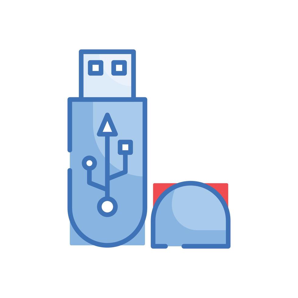 icono azul usb. ilustración vectorial eps 10 vector