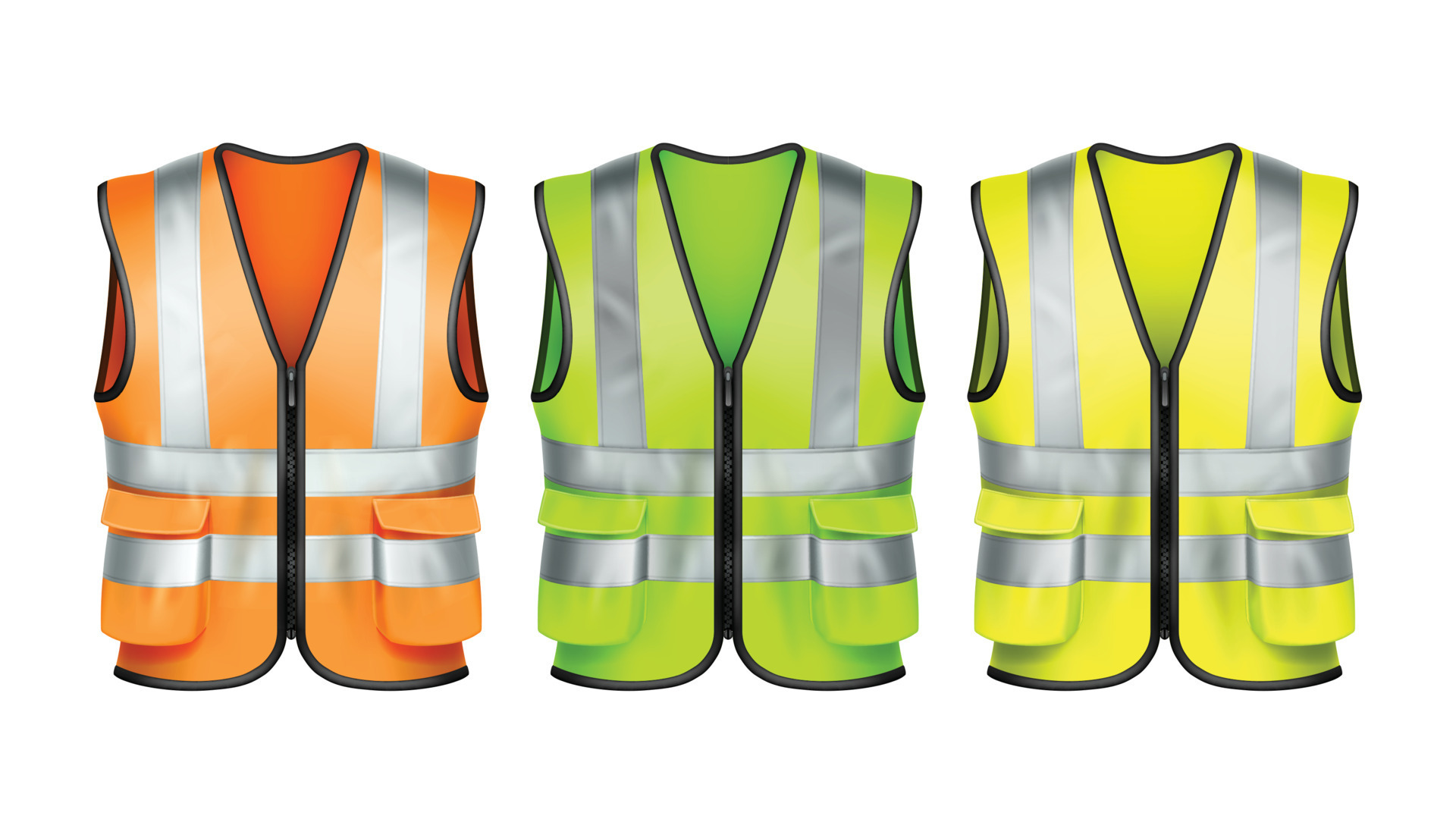 Safety Vest Protection Clothing Uniform Set Vector 17323835 Vector Art ...