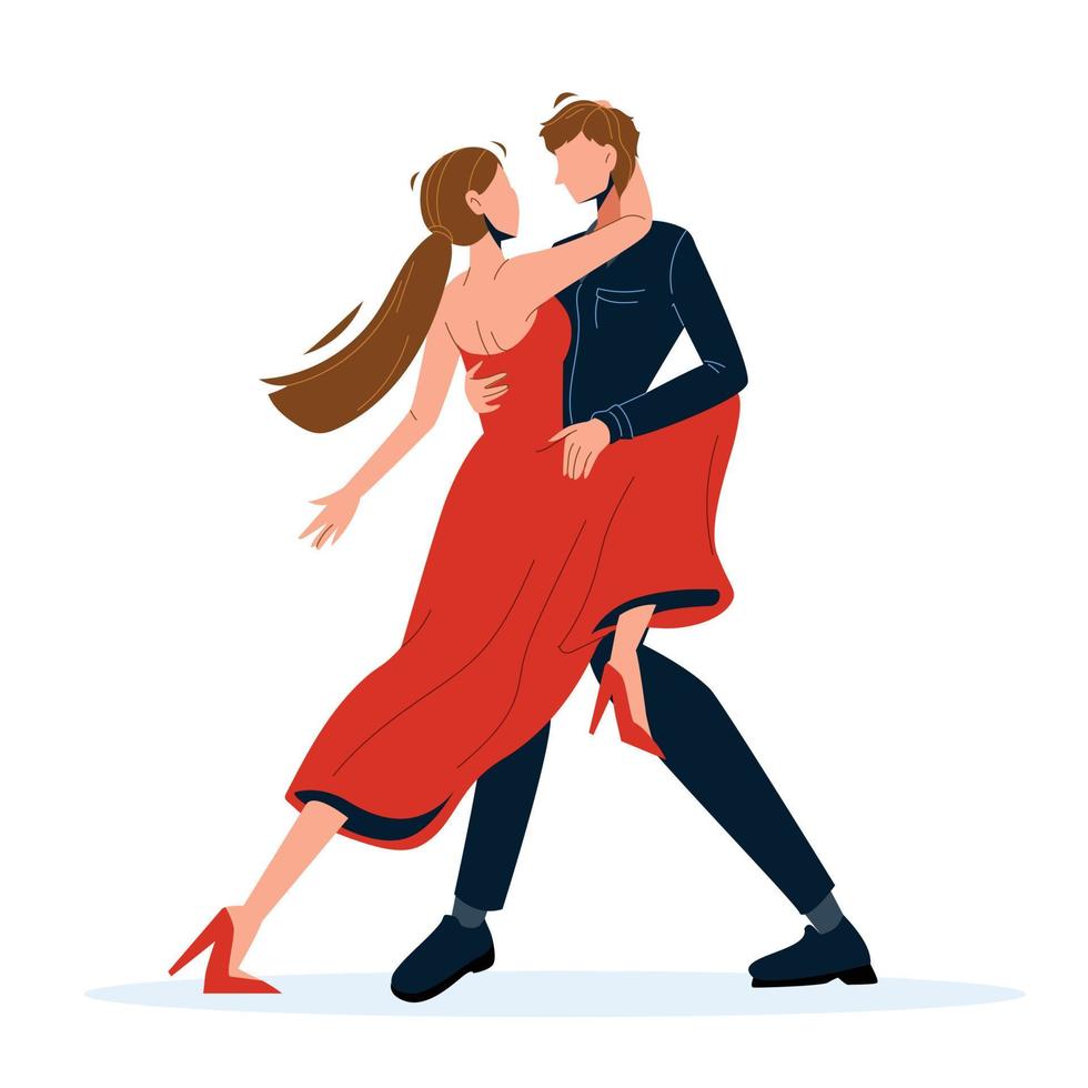 tango baile bailando pareja hombre y mujer vector