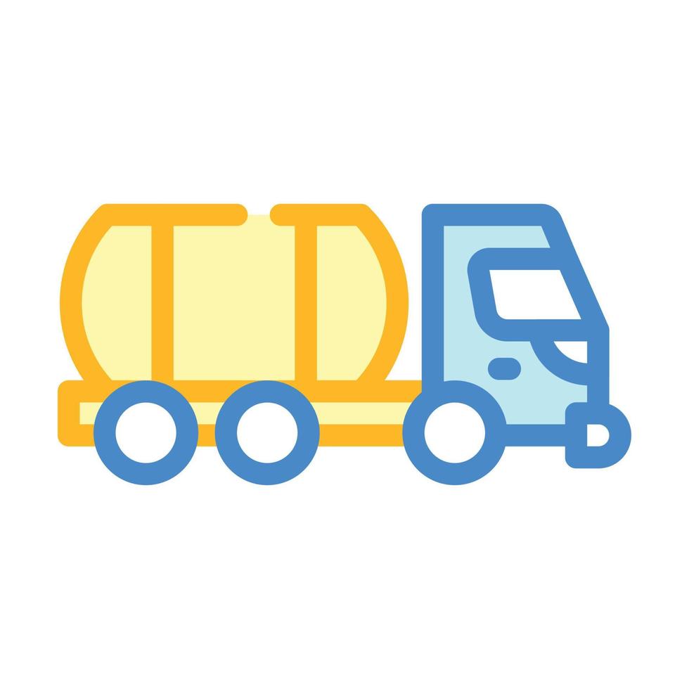 liquid transportation truck color icon vector illustration