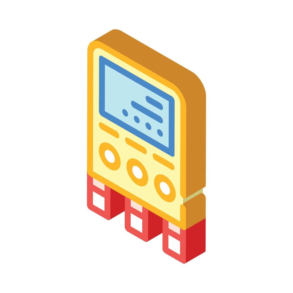 gauge manifold measuring equipment isometric icon vector illustration