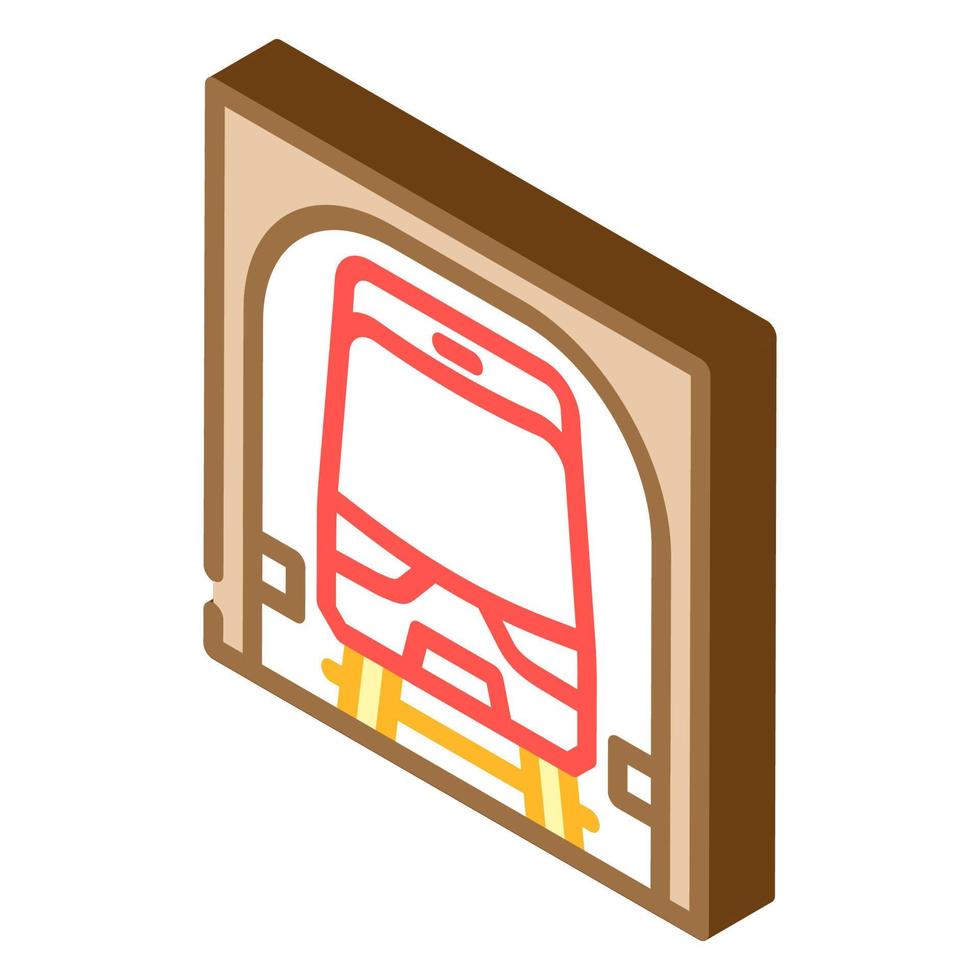 underground metro transport isometric icon vector illustration