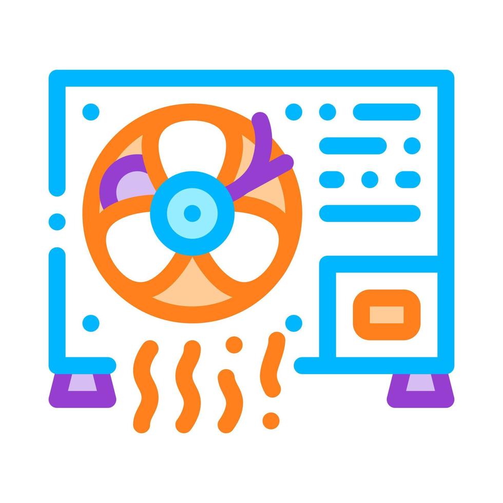 Working Conditioner System Vector Thin Line Icon